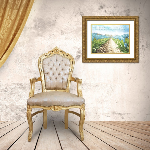 But Seek Gold Ornate Wood Framed Art Print with Double Matting by Villa, Mlli