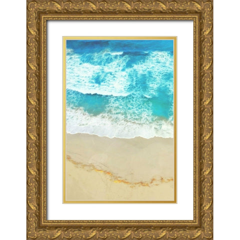 Take A Swim Gold Ornate Wood Framed Art Print with Double Matting by Villa, Mlli