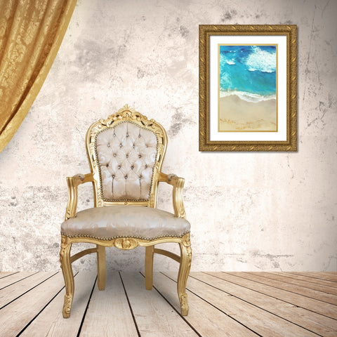 Take A Swim Mate Gold Ornate Wood Framed Art Print with Double Matting by Villa, Mlli
