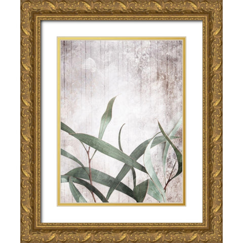 Washed Leaves Gold Ornate Wood Framed Art Print with Double Matting by Villa, Mlli