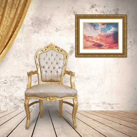 Colorful Cloud Mate Gold Ornate Wood Framed Art Print with Double Matting by Villa, Mlli
