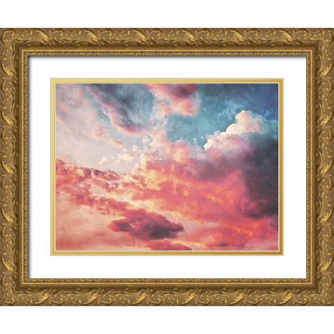 Colorful Cloud Mate Gold Ornate Wood Framed Art Print with Double Matting by Villa, Mlli