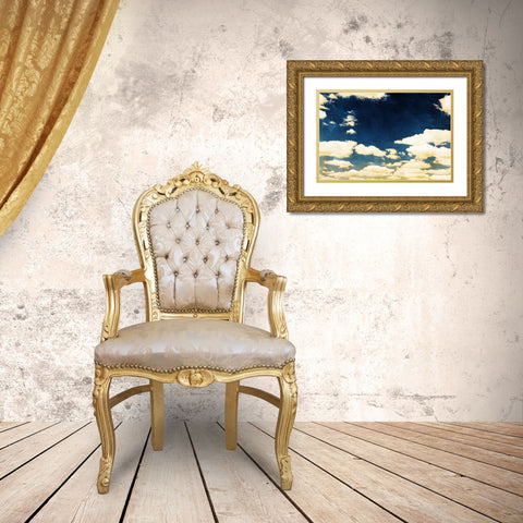 Rich Sky Gold Ornate Wood Framed Art Print with Double Matting by Villa, Mlli