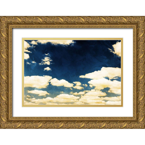 Rich Sky Gold Ornate Wood Framed Art Print with Double Matting by Villa, Mlli