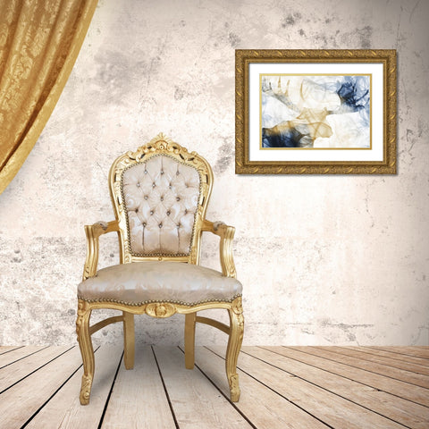 Moose Smoke Gold Ornate Wood Framed Art Print with Double Matting by Villa, Milli