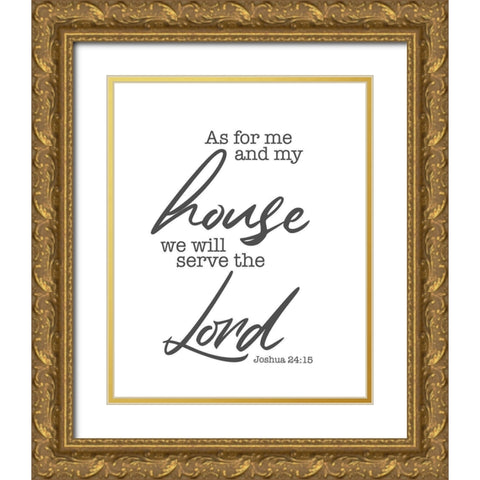 House Gold Ornate Wood Framed Art Print with Double Matting by Villa, Milli