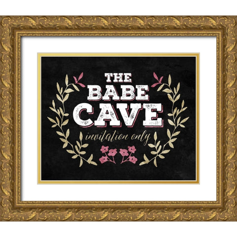 The Babe Cave Gold Ornate Wood Framed Art Print with Double Matting by Villa, Mlli