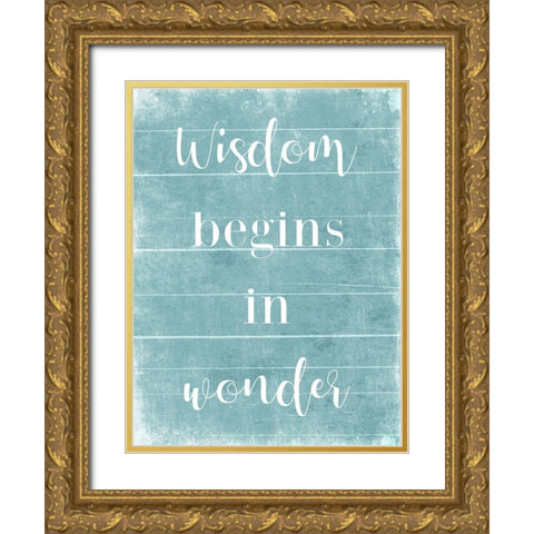 Wisdom Gold Ornate Wood Framed Art Print with Double Matting by Villa, Mlli
