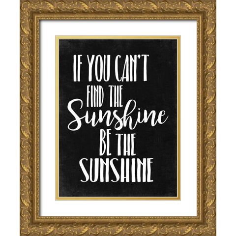 Sunshine B/W Gold Ornate Wood Framed Art Print with Double Matting by Villa, Mlli