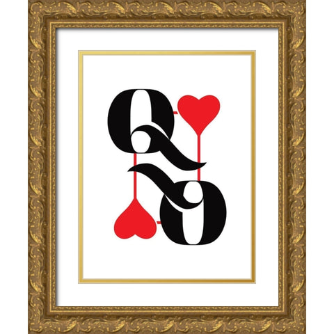 Queen Gold Ornate Wood Framed Art Print with Double Matting by Villa, Milli