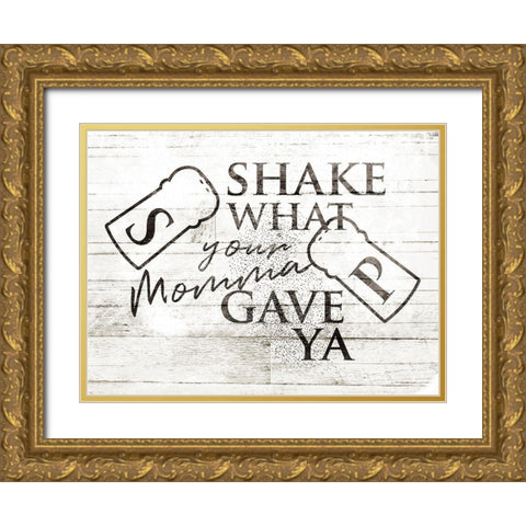 Shake What Gold Ornate Wood Framed Art Print with Double Matting by Villa, Milli