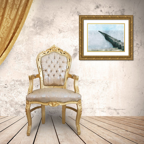 Wood Off The Coast Gold Ornate Wood Framed Art Print with Double Matting by Villa, Milli