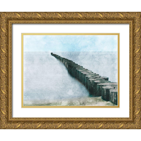 Wood Off The Coast Gold Ornate Wood Framed Art Print with Double Matting by Villa, Milli
