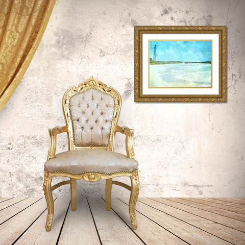Look Out To The Sea Gold Ornate Wood Framed Art Print with Double Matting by Villa, Milli
