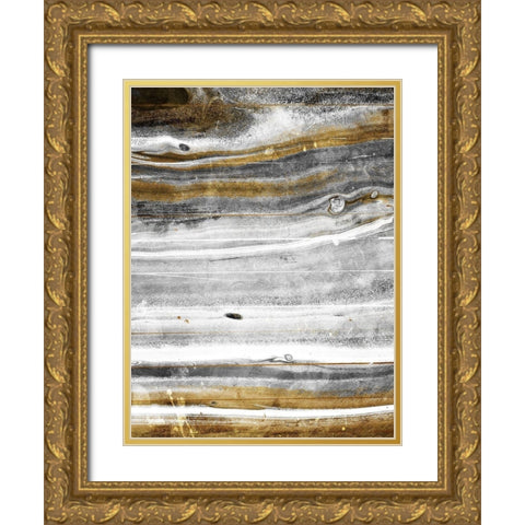 Gold Flow Gold Ornate Wood Framed Art Print with Double Matting by Villa, Milli