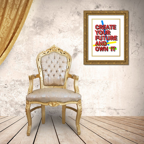 Create Gold Ornate Wood Framed Art Print with Double Matting by Villa, Milli