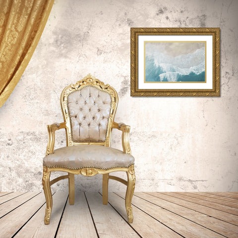 Calm Beach Gold Ornate Wood Framed Art Print with Double Matting by Villa, Milli