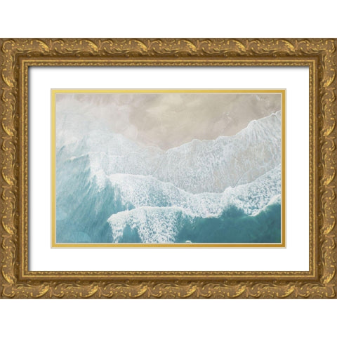Calm Beach Gold Ornate Wood Framed Art Print with Double Matting by Villa, Milli