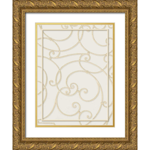 Twirl Through Gold Ornate Wood Framed Art Print with Double Matting by Villa, Milli