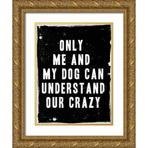 Dog Crazy Gold Ornate Wood Framed Art Print with Double Matting by Villa, Milli
