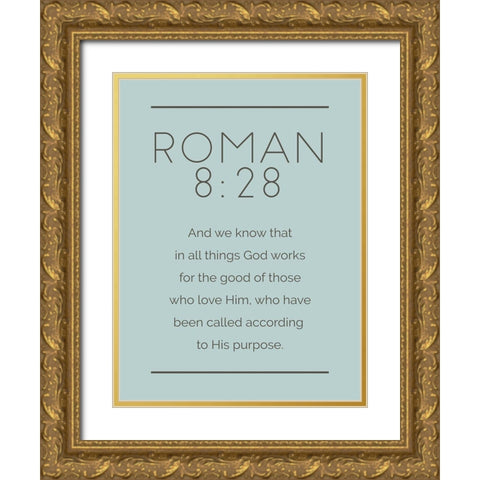 New Roman Murky Gold Ornate Wood Framed Art Print with Double Matting by Villa, Milli