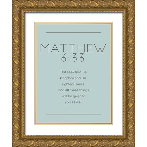 New Matthew Murky Gold Ornate Wood Framed Art Print with Double Matting by Villa, Milli