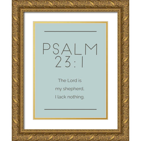 New Psalm Murky Gold Ornate Wood Framed Art Print with Double Matting by Villa, Milli