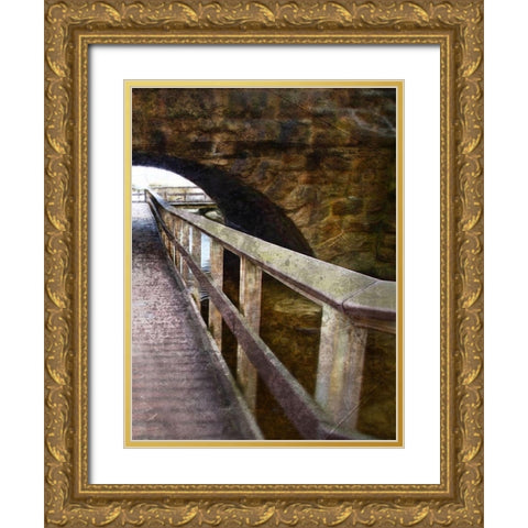 Looking Down The Pier 2 Gold Ornate Wood Framed Art Print with Double Matting by Villa, Milli