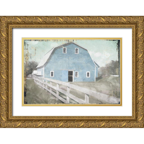 Spring Barn Look Out Gold Ornate Wood Framed Art Print with Double Matting by Villa, Milli