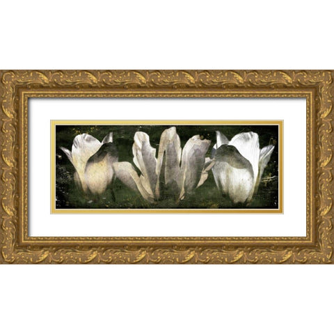 Three Tulips Gold Ornate Wood Framed Art Print with Double Matting by Villa, Milli