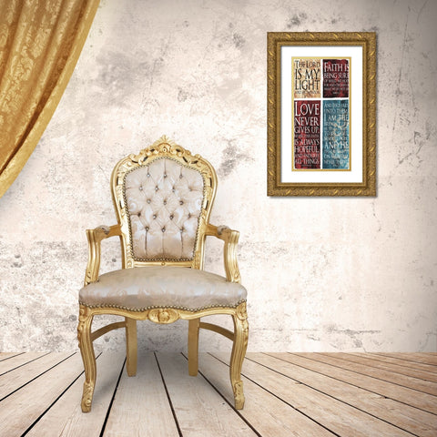 Lord Faith Love Jesus Gold Ornate Wood Framed Art Print with Double Matting by Villa, Mlli
