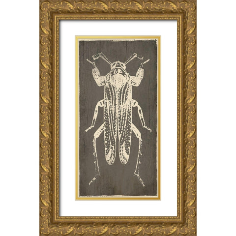 Bug Life Four Gold Ornate Wood Framed Art Print with Double Matting by Villa, Mlli