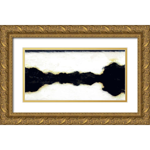 Black Crack In Time Gold Ornate Wood Framed Art Print with Double Matting by Villa, Mlli