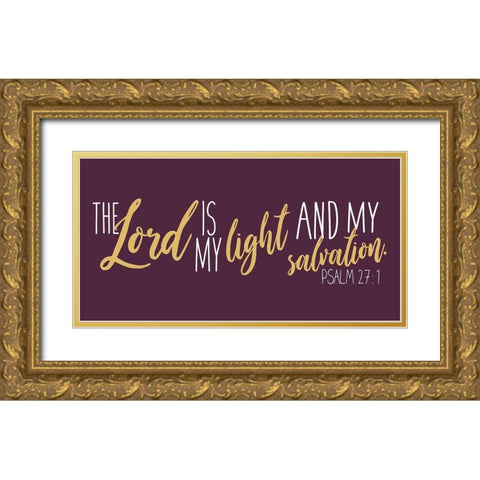 Lord And Light Purp Gold Ornate Wood Framed Art Print with Double Matting by Villa, Mlli