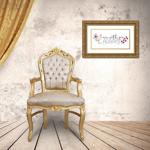 I Am With You Gold Ornate Wood Framed Art Print with Double Matting by Villa, Mlli