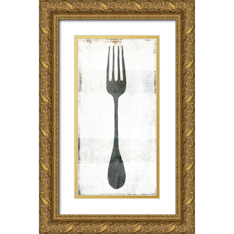 Fork Gold Ornate Wood Framed Art Print with Double Matting by Villa, Milli