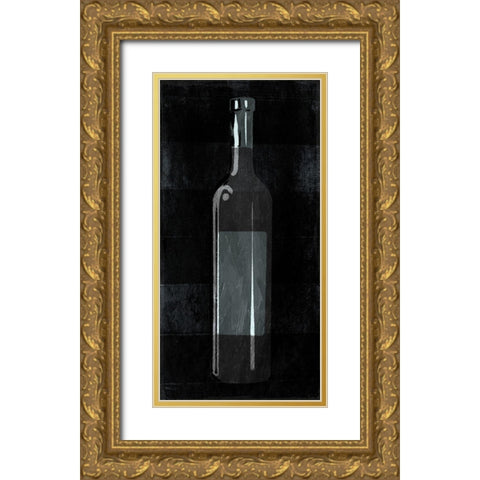 ReWine Bottle Gold Ornate Wood Framed Art Print with Double Matting by Villa, Milli