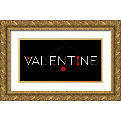 ReValentine Gold Ornate Wood Framed Art Print with Double Matting by Villa, Milli