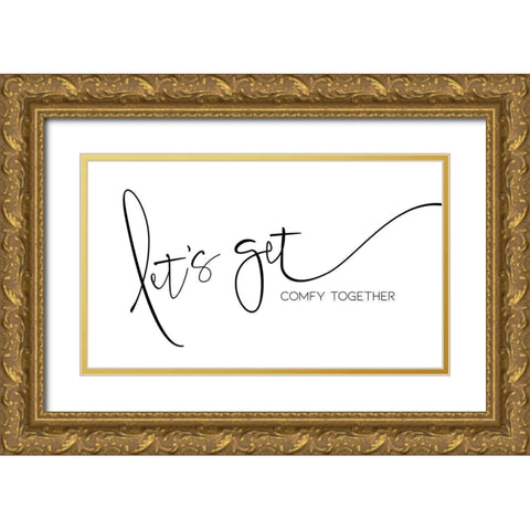 Comfy Together Gold Ornate Wood Framed Art Print with Double Matting by Villa, Milli