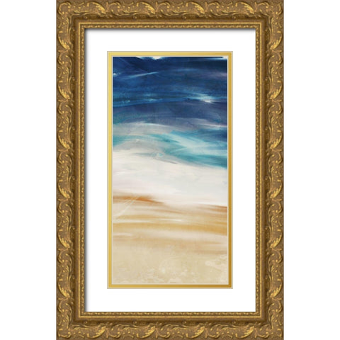 Sea Flow 2 Gold Ornate Wood Framed Art Print with Double Matting by Villa, Milli