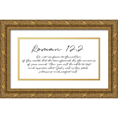 Script Roman Gold Ornate Wood Framed Art Print with Double Matting by Villa, Milli