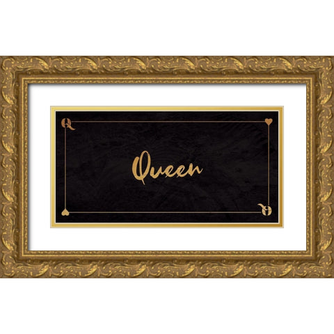 Queen Gold Ornate Wood Framed Art Print with Double Matting by Villa, Milli