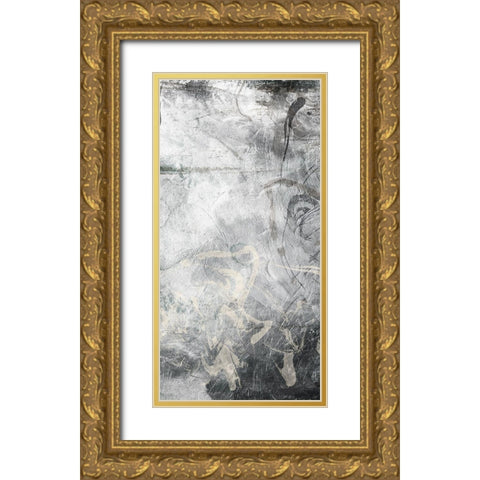 Slate Abstract 2 Gold Ornate Wood Framed Art Print with Double Matting by Villa, Milli