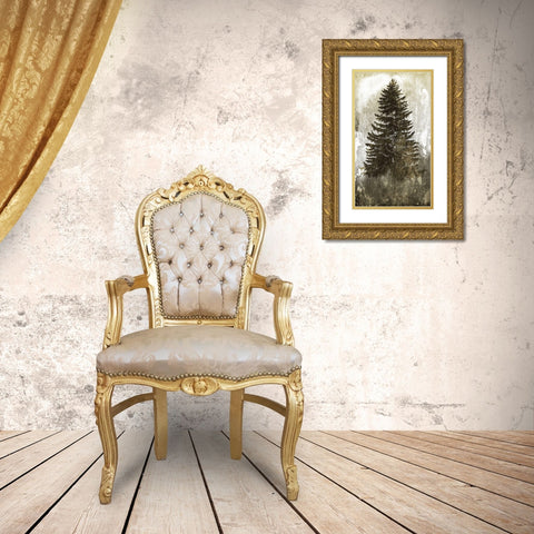 Tree In The Gloom 2 Gold Ornate Wood Framed Art Print with Double Matting by Villa, Milli