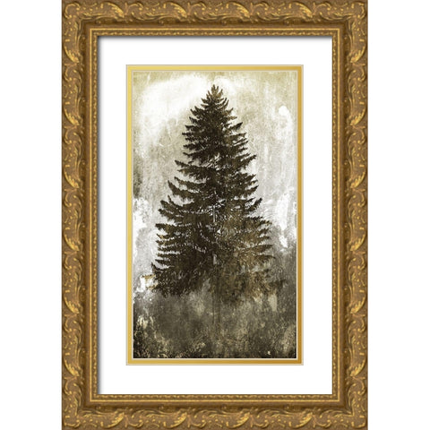 Tree In The Gloom 2 Gold Ornate Wood Framed Art Print with Double Matting by Villa, Milli