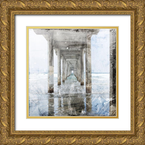 Postcard From The Pier 2 Gold Ornate Wood Framed Art Print with Double Matting by Villa, Mlli