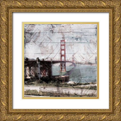 Postcard From SanFran Gold Ornate Wood Framed Art Print with Double Matting by Villa, Mlli