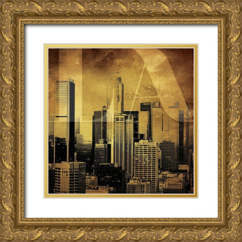 Golden LA Gold Ornate Wood Framed Art Print with Double Matting by Villa, Mlli