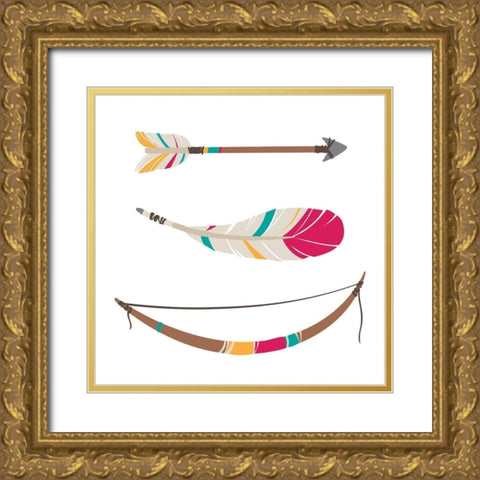 Magical Arrow Gold Ornate Wood Framed Art Print with Double Matting by Villa, Mlli