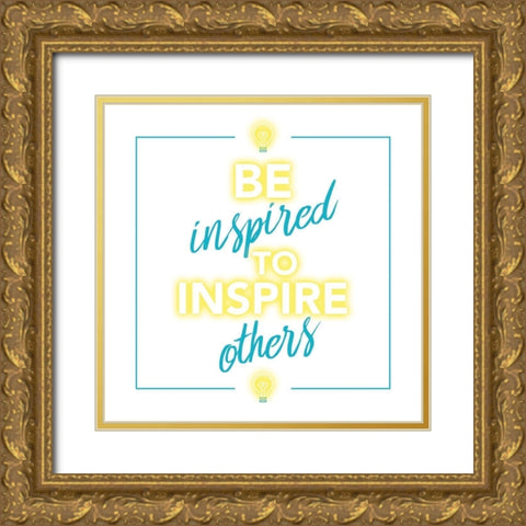 Inspire Others Gold Ornate Wood Framed Art Print with Double Matting by Villa, Mlli
